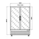 Valpro VP2F-48M 54" 2 Glass Door Freezer Merchandiser in White, 48 cu. ft. 2 image
