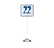 American Metalcraft RS12 Number Stand, 3-5/8" Dia. x 12" H, Mirror Stainless Steel, Clip, Weighted 1 image