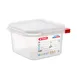 Carlisle 03024 - 1.9 Qt Clear Polypropylene Food Container with Lid, GN 1/6, -40°F to 203°F 1 image