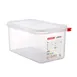 Carlisle 03031 - 6.3 Qt Polypropylene Rect Container, 12-3/4" x 6-15/16" x 6", GN 1/3, Lid, BPA‑Free 1 image