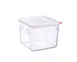 Carlisle 31853 - 6.3 Qt Square Clear Polypropylene Container with Lid, 8-7/8" W x 8-7/8" D x 7-1/2" H 1 image