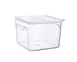 Carlisle 31855 - 12.6 Qt Clear Square Box, 11-1/4"W x 11-1/4"D x 8-1/4"H, PP, Airtight Lid, Label 1 image