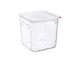 Carlisle 31856 19‑Quart Square Clear PP Container with Airtight Lid 11‑1/4"W x 11‑1/4"D x 12‑5/8"H 1 image