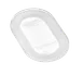 Carlisle 91811 GN 1/9 Oval Silicone Food Storage Lid, Clear, Airtight, -40°F to 392°F, HACCP 1 image