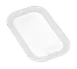 Carlisle 91813 Araven GN 1/4 Lid, Clear Silicone, Airtight Stackable, -40°F to 392°F, HACCP Compliant 1 image
