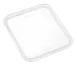 Carlisle 91815 GN 1/2 Square Silicone Lid, Clear Airtight Stackable, -40°F to 392°F, HACCP Compliant 1 image