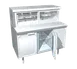 La Rosa L-34162-32 62" Mirror Back Self‑Contained Display Stainless Steel Shelf Sliding Glass Door 1 image