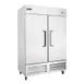Polarman PLM-54RS 54" 2-Solid Door Reach-In Refrigerator, 49 cu. ft., Bottom Mounted, Stainless Steel 1 image