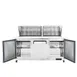 Polarman PLM-S72KS 72" 3-Door Mega Top Sandwich and Salad Prep Table, 27 Pans 2 image