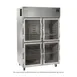 Delfield 6051XL-GH 72" 4-Half Glass Door Reach-In Refrigerator, 33.2 cu. ft., Top Mounted, Stainless Steel 1 image