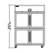 Delfield GAR2P-GH 55" 2-Section Reach-In Refrigerator w/ 4 Glass Half-Doors, 46 cu. ft. 1 image