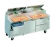 La Rosa L-15148-28 48" 2-Door Refrigerated Pizza Prep Table, 6 Pans 1 image