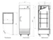 Norpole NE1R 1-Solid Door Reach-In Refrigerator, 23 cu. ft., Bottom Mounted Refrigeration, 1/3 HP 2 image