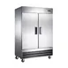 Norpole NE2R 2-Solid Door Reach-In Refrigerator, 46 cu. ft., Stainless Steel Exterior, Aluminum Interior 1 image