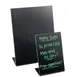 Cal-Mil 216-13 Classic Write-On Easel, 8-1/2"W x 11"H Black Tabletop Sign Board 1 image