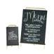 Cal-Mil 3717-46-46 Mid-Century Write-On Sign & Easel, 4"W x 6"H, Brass Easel 1 image