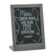 Cal-Mil 3818-811-83 Chalkboard Sign, 9"W x 4"D x 11"H OAL, 8"W x 11"H Writing Surface Oak Wood Gray 2 image