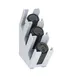 Dispense-Rite LID-3WT Cup & Lid Organizer, 3 Sections, 16-1/2" H x 5-1/4" W x 17" D, White 1 image