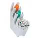 Dispense-Rite LID-4WT-WS Lid & Straw Organizer, Four Sections, 19-7/8"H x 5-14"W x 20-3/4"D, White 1 image