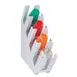 Dispense-Rite LID-4WT Cup Lid Organizer 4 Sections 19-1/2"H x 5-1/4"W x 20-3/4"D Polystyrene White 1 image