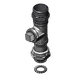 T&S Brass B-TEE-EZK EasyInstall Tee Assembly, chrome-plated 1 image