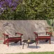 Flash Furniture 2-JJ-C14501-CSNCR-RED-GG Charlestown Adirondack Chair, All-Weather Poly Resin Wood, Red with Cream Cushions, Set 2 image