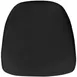 Flash Furniture BH-BLACK-HARD-GG Chair Cushion, 15x15x1.75, Polyester, Black, Fire Retardant Foam 1 image