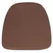 Flash Furniture BH-BRN-GG 16"W x 15.5"D x 1.75"H Brown Chair Seat Cushion for Chiavari Chairs 1 image