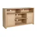 Flash Furniture EV-ET8114-ZZ-NAT-GG Malaki Mid-Century Modern 58-inch Buffet Sideboard, Natural/Rattan, 2 Soft Close Doors, Adjustable Center Shelf 1 image