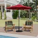 Flash Furniture GM-402003-RED-GG 9 ft Round Patio Umbrella, Red Polyester Fabric, Aluminum Pole, Crank Lift 2 image