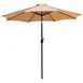 Flash Furniture GM-402003-TAN-GG 9 ft Round Patio Umbrella, Tan Polyester Fabric, 1.5in Aluminum Pole, Crank Lift 1 image