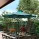 Flash Furniture GM-402003-TL-GG 9ft Round Patio Umbrella, Teal Polyester, 1.5in Aluminum Pole, Crank Lift & Tilt 2 image