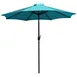 Flash Furniture GM-402003-TL-GG 9ft Round Patio Umbrella, Teal Polyester, 1.5in Aluminum Pole, Crank Lift & Tilt 1 image