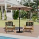 Flash Furniture GM-402003-UB19B-TAN-GG 9 ft Round Patio Umbrella, Tan Polyester, Aluminum Pole, Crank Lift 2 image