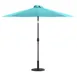 Flash Furniture GM-402003-UB19B-TL-GG 9ft Round Patio Umbrella, Teal Polyester Fabric, Aluminum Pole, Crank Lift, Tilt 1 image