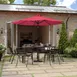 Flash Furniture GM-WL-U22002B-RED-GG 9 ft Round Commercial Patio Umbrella with 32 Solar LED Lights, Red 2 image