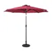 Flash Furniture GM-WL-U22002B-RED-GG 9 ft Round Commercial Patio Umbrella with 32 Solar LED Lights, Red 1 image