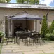 Flash Furniture GM-WL-UU012-GRY-GG Sedona 10 ft Gray Cantilever Patio Umbrella with 32 LED Lights 2 image