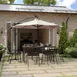 Flash Furniture GM-WL-UU012-TAN-GG 10 ft Tan Round Cantilever Patio Umbrella with 32 Solar LED Lights 2 image