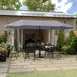 Flash Furniture GM-WL-UU021-GRY-GG 15ft Triple Head Rectangular Patio Umbrella, 2in Steel Pole, Gray 2 image
