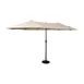 Flash Furniture GM-WL-UU021-TAN-GG 15ft Tan Triple Head Rectangular Patio Umbrella, 2in Steel Pole 1 image