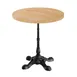 Flash Furniture GSF-RD30-NAT-SDAT2222-GG 30" Round Beech Wood Butcher Block Table Top, Natural Finish, Black Cast Iron Base 1 image