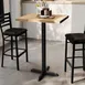 Flash Furniture GSF-REC2430-NAT-T2222B-GG 24x30 Rectangular Beech Wood Table Top, Natural Finish, Bar Height 2 image