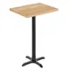 Flash Furniture GSF-REC2430-NAT-T2222B-GG 24x30 Rectangular Beech Wood Table Top, Natural Finish, Bar Height 1 image