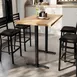 Flash Furniture GSF-REC3048-NAT-T0522B-GG 30x48 Rectangular Butcher Block Wood Table Top, Natural Beech Wood, Black T-Bases 2 image