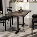 Flash Furniture GSF-REC3060-DKBRN-T2222-GG 30x60 Rectangular Beech Wood Butcher Block Table Top, Black X-Base, 29.5H 2 image