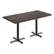Flash Furniture GSF-REC3060-DKBRN-T2222-GG 30x60 Rectangular Beech Wood Butcher Block Table Top, Black X-Base, 29.5H 1 image