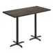 Flash Furniture GSF-REC3060-DKBRN-T2222B-GG 30x60 Rectangular Wood Table Top, Black X-Base, Beech Wood Butcher Block Style 1 image