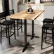 Flash Furniture GSF-REC3060-NAT-T2222B-GG 30x60 Rectangular Beech Wood Butcher Block Table Top, Natural Finish, Black Cast Iron Base 2 image
