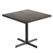 Flash Furniture GSF-SQ36-DKBRN-T3030-GG 36x36 Square Butcher Block Wood Table Top, Dark Brown, 30x30 Dining Height 1 image